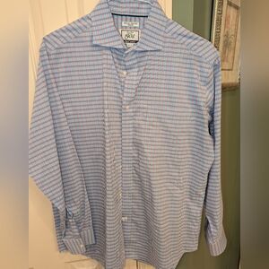 Jos. A. Banks Light Blue and Red Check Dress Shirt